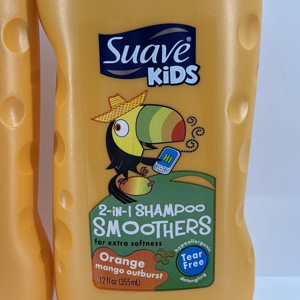 (Lot of 2) Suave Kids 2 in 1 Shampoo Smoothers Orange Mango Outburst Tear Free